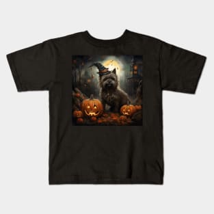 Halloween Cairn Terrier Kids T-Shirt